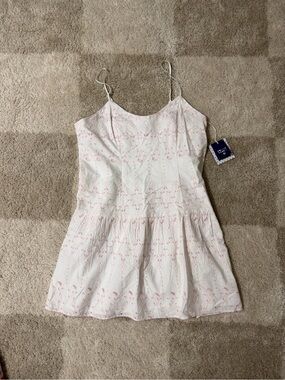 NWT Roller Rabbit for Target Pink Eyelet Embroidered Mini Dress XL Cottagecore